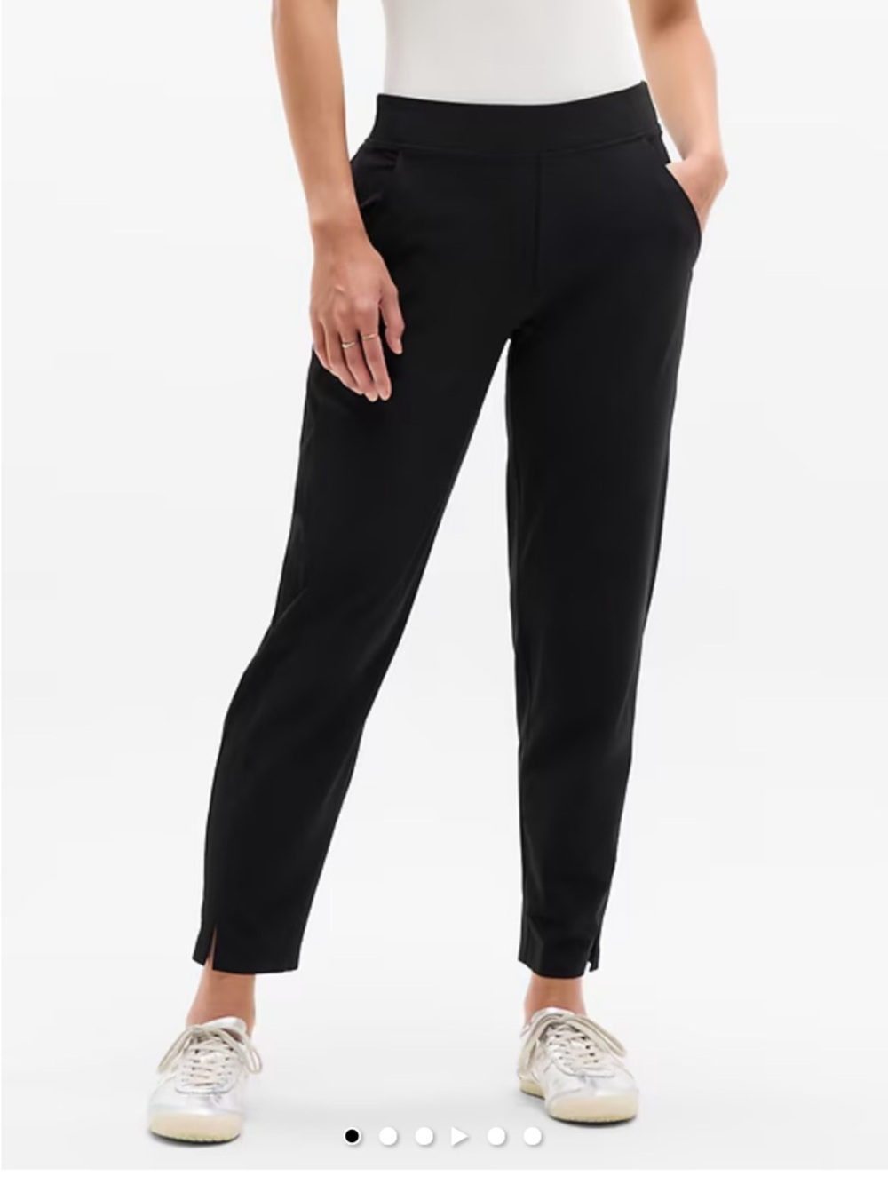 Athleta Brooklyn Mid Rise Ankle Pant Black. Size 8